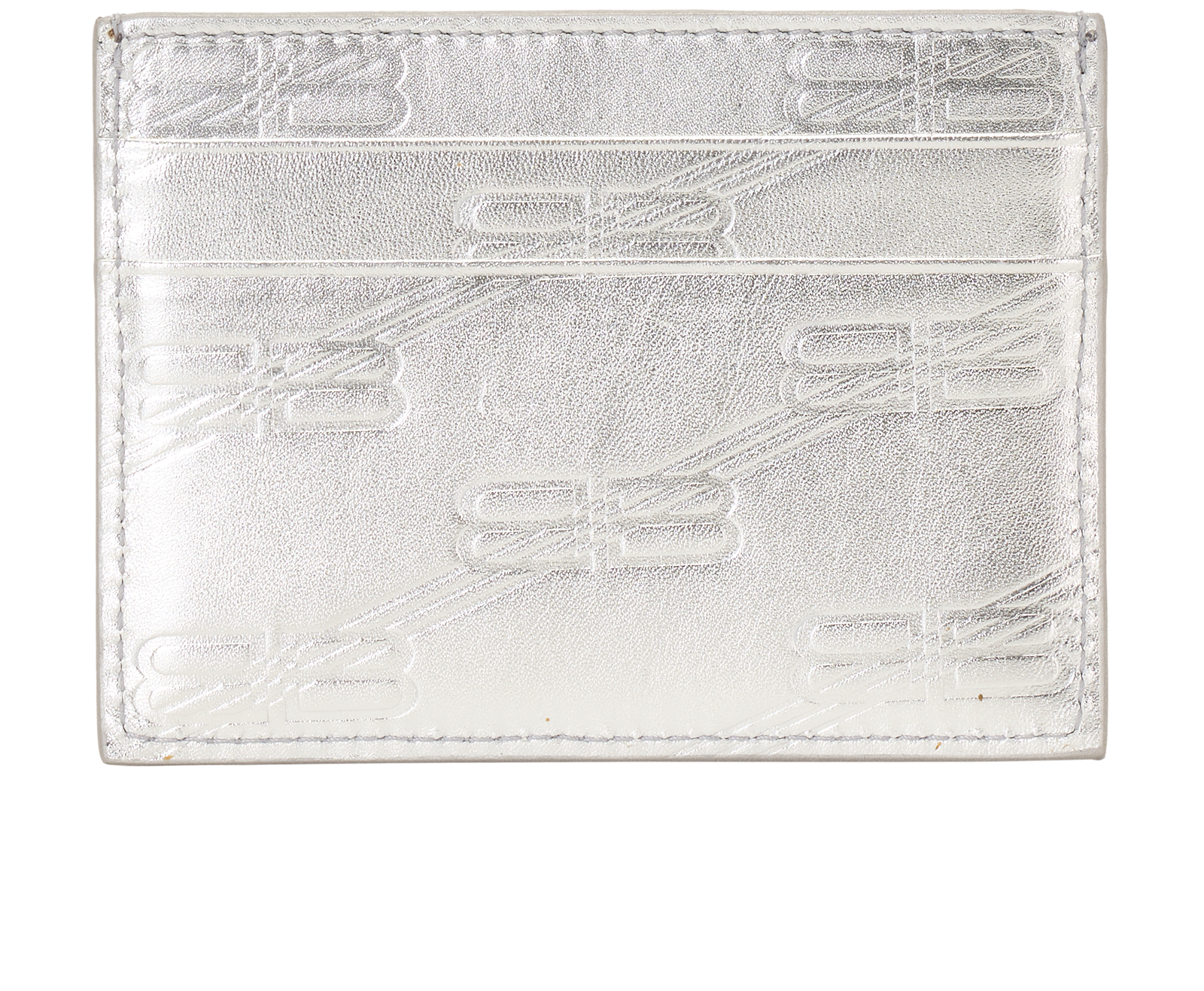 Balenciaga BB Cardholder, &pound;150, Accessories, Silver, Leather, Back view